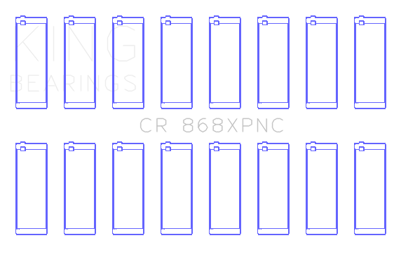 King Engine Bearings CR 868XPNC0.25 - CONNECTING ROD BEARING SET For FORD V8, 4.6L/5.4L SOHC