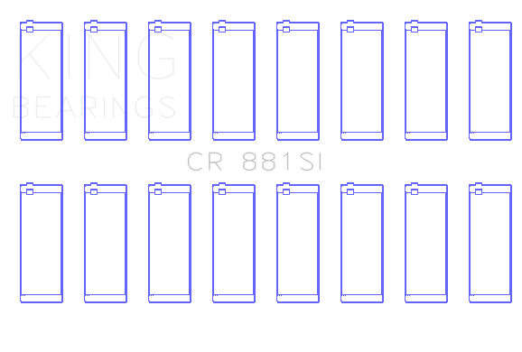 King Engine Bearings CR 881SI0.25 - CONNECTING ROD BEARING SET For FORD 281CI, 330CI