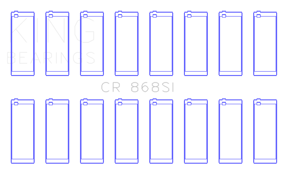 King Engine Bearings CR 868SI0.5 - CONNECTING ROD BEARING SET For FORD V8, 4.6L/5.4L SOHC