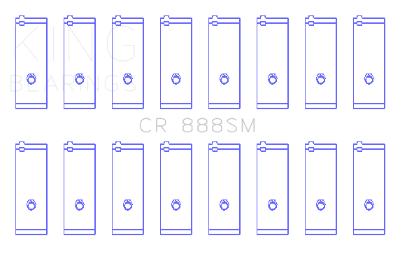 King Engine Bearings CR 888SM0.5 - CONNECTING ROD BEARING SET For TOYOTA 1UZ-FE, 2UZ-FE, 3UZ-FE King Engine Bearings CR 888SM0.5 - CONNECTING ROD BEARING SET For TOYOTA 1UZ-FE, 2UZ-FE, 3UZ-FE