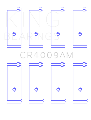 King Engine Bearings CR4009AM 010 - CONNECTING ROD BEARING SET For FORD 140 King Engine Bearings CR4009AM 010 - CONNECTING ROD BEARING SET For FORD 140