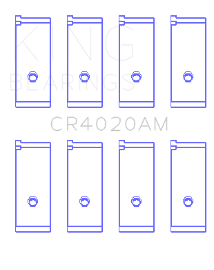 King Engine Bearings CR4020AM0.25 - Suzuki G-13 (Size +0.25mm) Connecting Rod Bearing Set