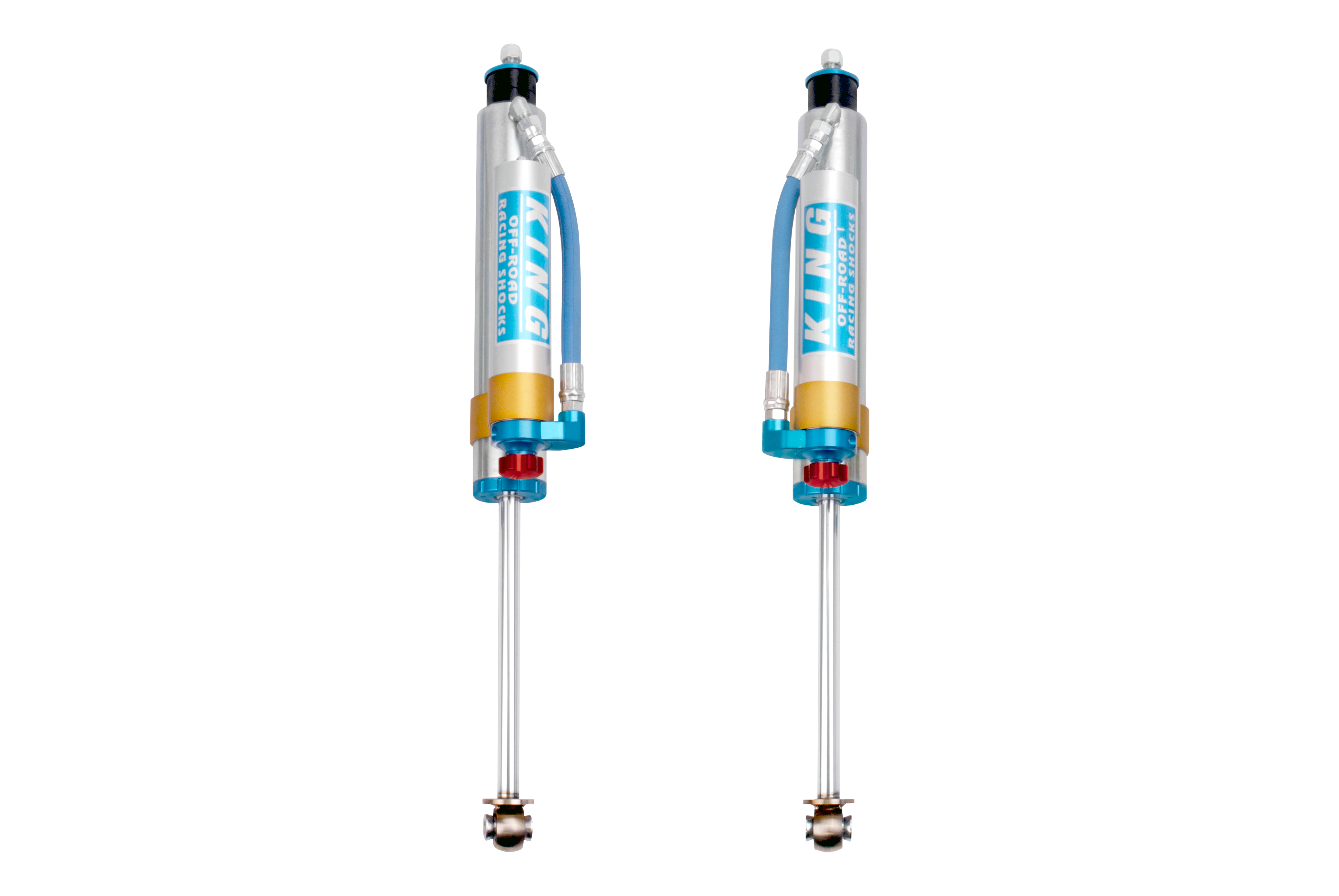 King Shocks 25001-223A - 07-18 Jeep Wrangler JK Front 2.5 Dia Piggy Hose Res Shock 3-5in Lift w/Adjuster (Pair) King Shocks 25001-223A - 07-18 Jeep Wrangler JK Front 2.5 Dia Piggy Hose Res Shock 3-5in Lift w/Adjuster (Pair)