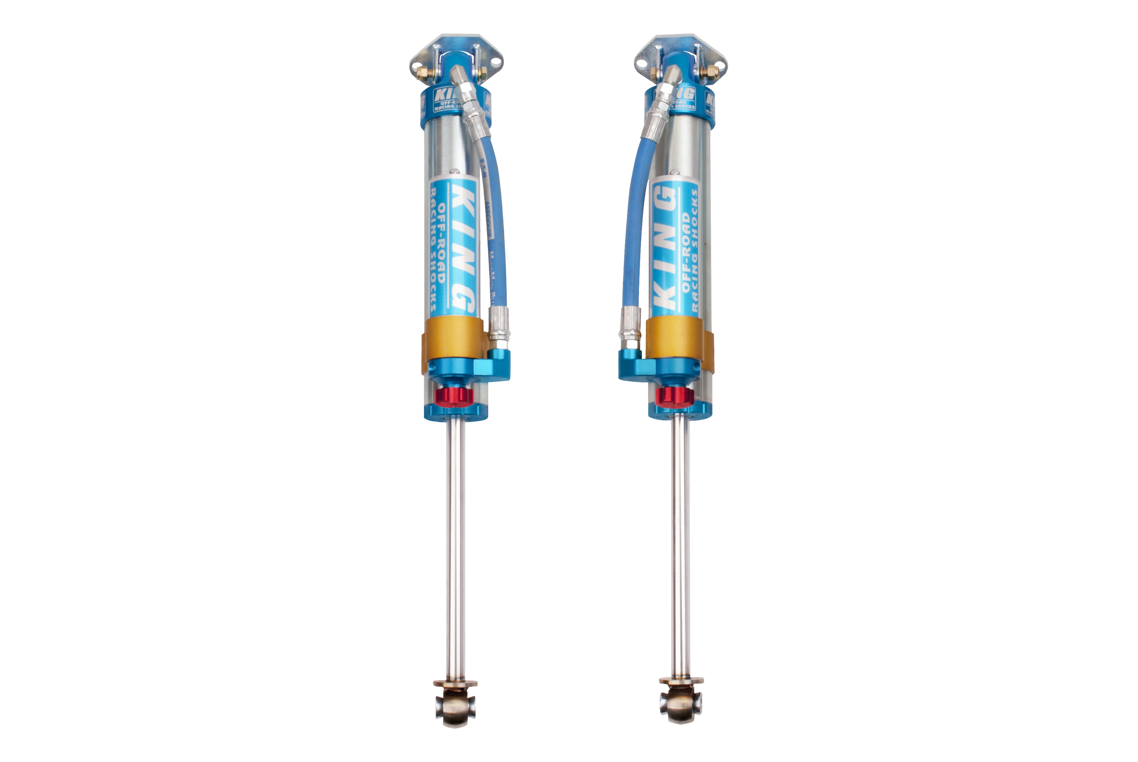 King Shocks 25001-224A - 07-18 Jeep Wrangler JK Rear 2.5 Dia Piggy Hose Res Shocks 3-5in Lift w/Adjuster (Pair) King Shocks 25001-224A - 07-18 Jeep Wrangler JK Rear 2.5 Dia Piggy Hose Res Shocks 3-5in Lift w/Adjuster (Pair)