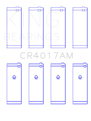 King Engine Bearings CR4017AM0.25 - Opel 1.8/2.0 X18/20Xe (Size +0.25mm) Connecting Rod Bearing Set King Engine Bearings CR4017AM0.25 - Opel 1.8/2.0 X18/20Xe (Size +0.25mm) Connecting Rod Bearing Set