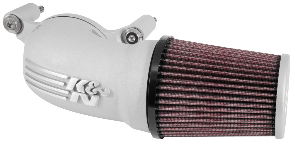 K&N 57-1137S - 01-17 Harley Davidson Softail / Dyna FI Performance Air Intake System Silver