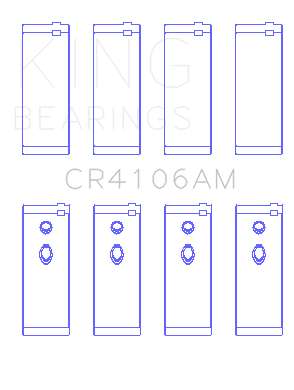 King Engine Bearings CR4106AM0.5 - King Daewoo/GM/Isuzu/Opel/Vauxhall (Size 0.5) Rod Bearing Set King Engine Bearings CR4106AM0.5 - King Daewoo/GM/Isuzu/Opel/Vauxhall (Size 0.5) Rod Bearing Set