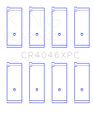 King Engine Bearings CR4046XPC - King Honda B20B4/B20Z2/D16 Series/ZC 16V pMaxKote Performance Rod Bearing Set - Size STD