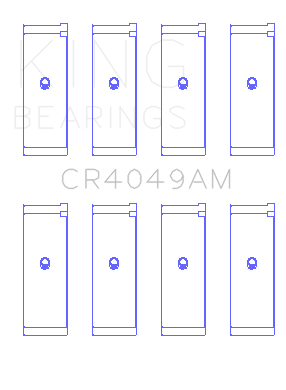 King Engine Bearings CR4049AM - CONNECTING ROD BEARING SET For MITSUBISHI 4G15, G15B, G4DJ King Engine Bearings CR4049AM - CONNECTING ROD BEARING SET For MITSUBISHI 4G15, G15B, G4DJ