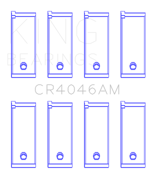 King Engine Bearings CR4046AM0.75 - King Acura D16A1 (Size STD) Rod Bearing Set (Size +0.75) King Engine Bearings CR4046AM0.75 - King Acura D16A1 (Size STD) Rod Bearing Set (Size +0.75)