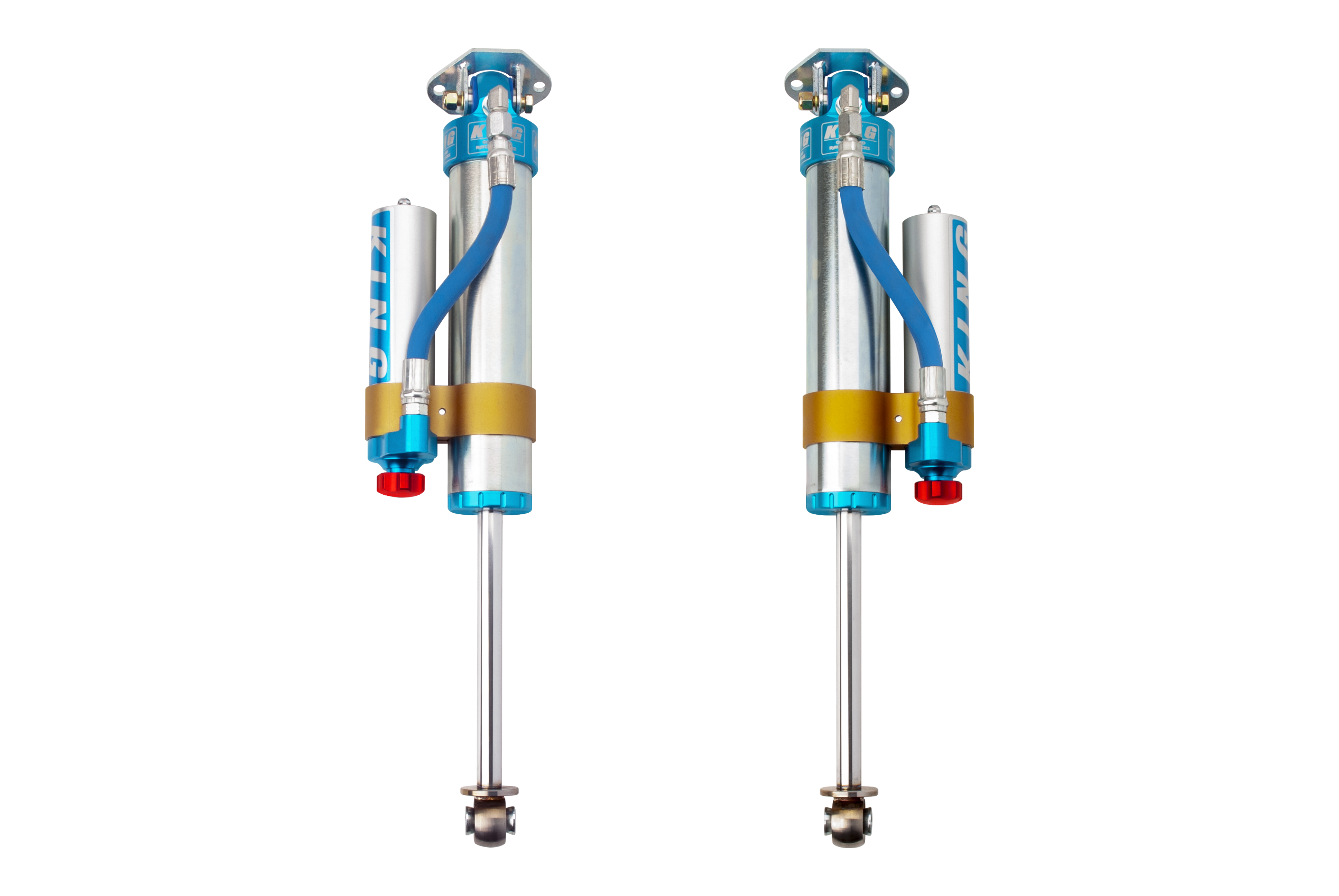 King Shocks 25001-312A - REAR 2.5 DIA. PIGGY HOSE RESERVOIR FOR 3-4" LIFTS W/ ADJUSTER