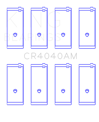 King Engine Bearings CR4040AM0.25 - Ford Fiesta/Escort Tlb/Gud/J4B 1.0L 1.2L 1.3L (Size +0.25mm) Conrod Bearing Set King Engine Bearings CR4040AM0.25 - Ford Fiesta/Escort Tlb/Gud/J4B 1.0L 1.2L 1.3L (Size +0.25mm) Conrod Bearing Set