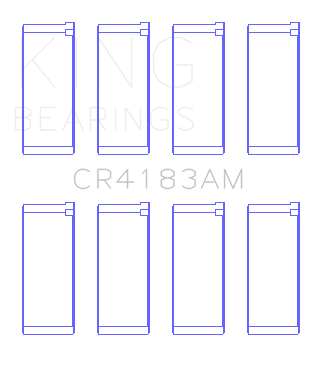 King Engine Bearings CR4183AM0.25 - King Chrysler/Mitsubishi 122ci 2.0L (Size 0.25) Rod Bearing Set King Engine Bearings CR4183AM0.25 - King Chrysler/Mitsubishi 122ci 2.0L (Size 0.25) Rod Bearing Set