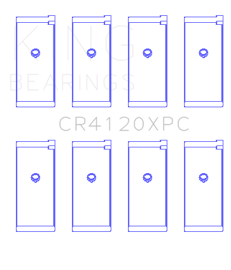 King Engine Bearings CR4120XPC0.25 - King 1992+ Mitsubishi 4G63/4G64 EVO I-IV (Size 0.25) Connecting Rod Bearing Set King Engine Bearings CR4120XPC0.25 - King 1992+ Mitsubishi 4G63/4G64 EVO I-IV (Size 0.25) Connecting Rod Bearing Set