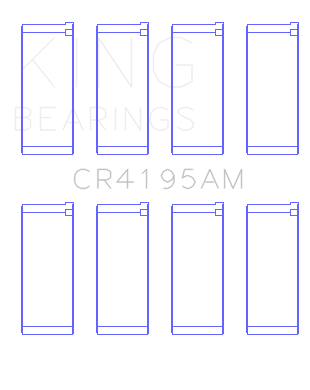 King Engine Bearings CR4195AM - King Chrysler 420A Connecting Rod Bearing Set - Size STD King Engine Bearings CR4195AM - King Chrysler 420A Connecting Rod Bearing Set - Size STD