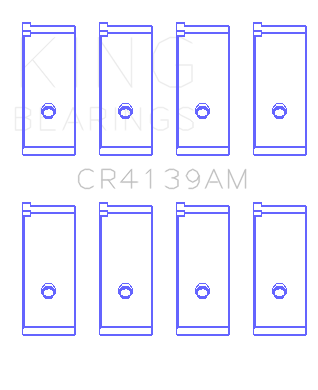 King Engine Bearings CR4139AM - King Honda 91CI/1.5L D15A2/D15A3/D15B1/D15B2/D15B7/D15B8/D15Z1 Rod Bearing Set - Size STD King Engine Bearings CR4139AM - King Honda 91CI/1.5L D15A2/D15A3/D15B1/D15B2/D15B7/D15B8/D15Z1 Rod Bearing Set - Size STD