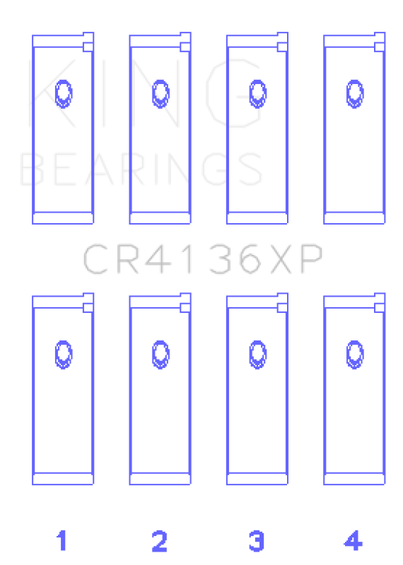 King Engine Bearings CR4136XPSTDX - King Nissan SR20DE/DET RWD (2.0L) Performance Rod Bearing Set - Size STDX