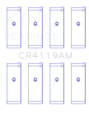 King Engine Bearings CR4119AM0.75 - Mitsubishi 4G93/Sohc (Size +0.75mm) Connecting Rod Bearing Set