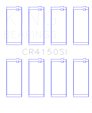 King Engine Bearings CR4150SI0.25 - Ford ZETec 1.6/1.8/2.0 (Size +0.25mm) Connecting Rod Bearing Set