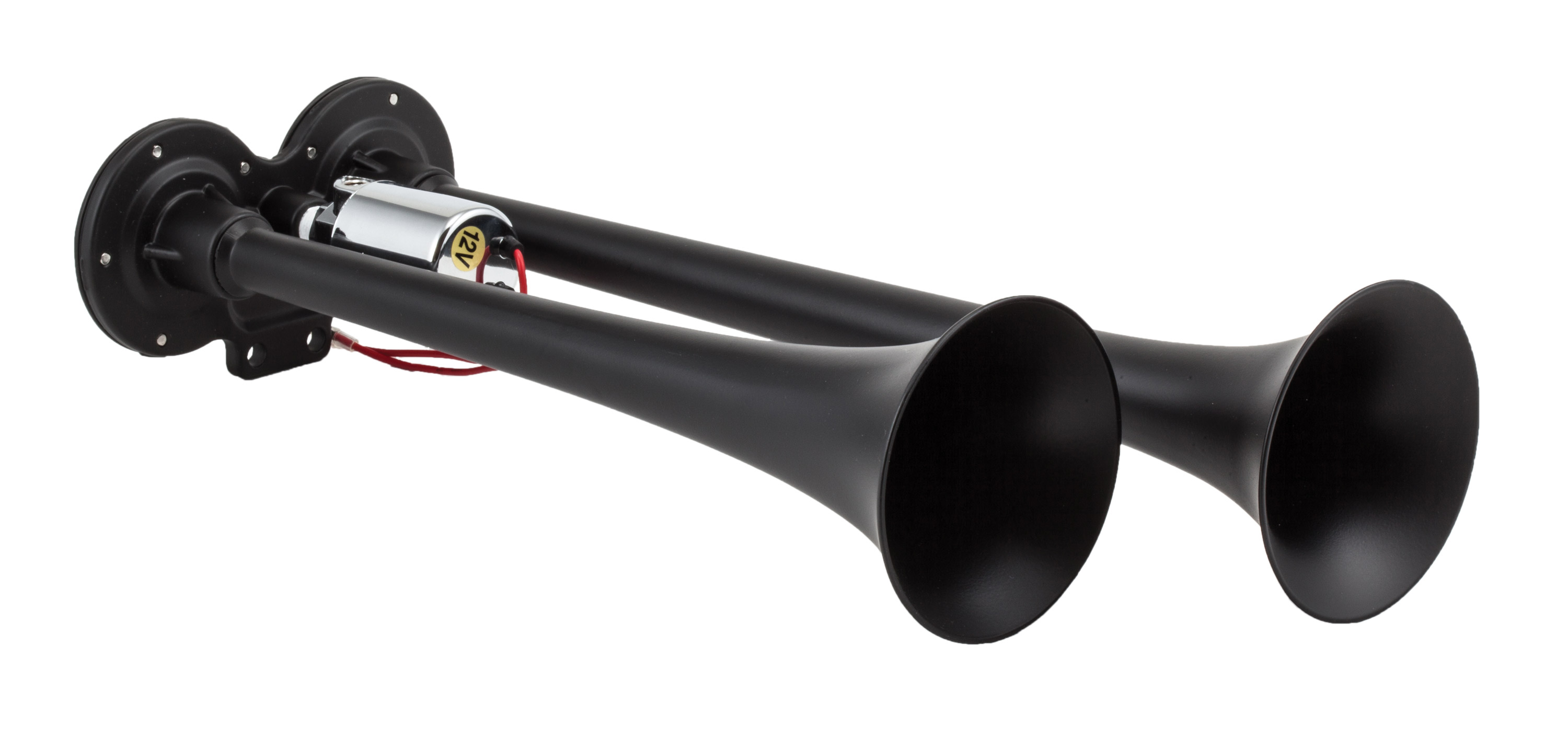 Kleinn Air Horns 102-1 - Kleinn Black Dual Horn/ 15In/12.25In - XCR2.0 Coated Zinc Alloy