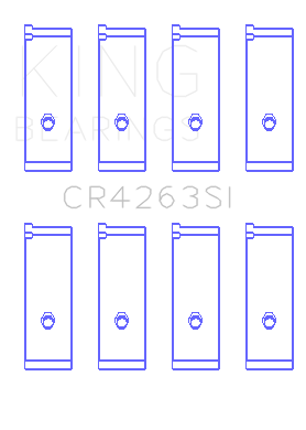 King Engine Bearings CR4263SI - King Toyota 1ZZ-FE Rod Bearing Set - Size STD