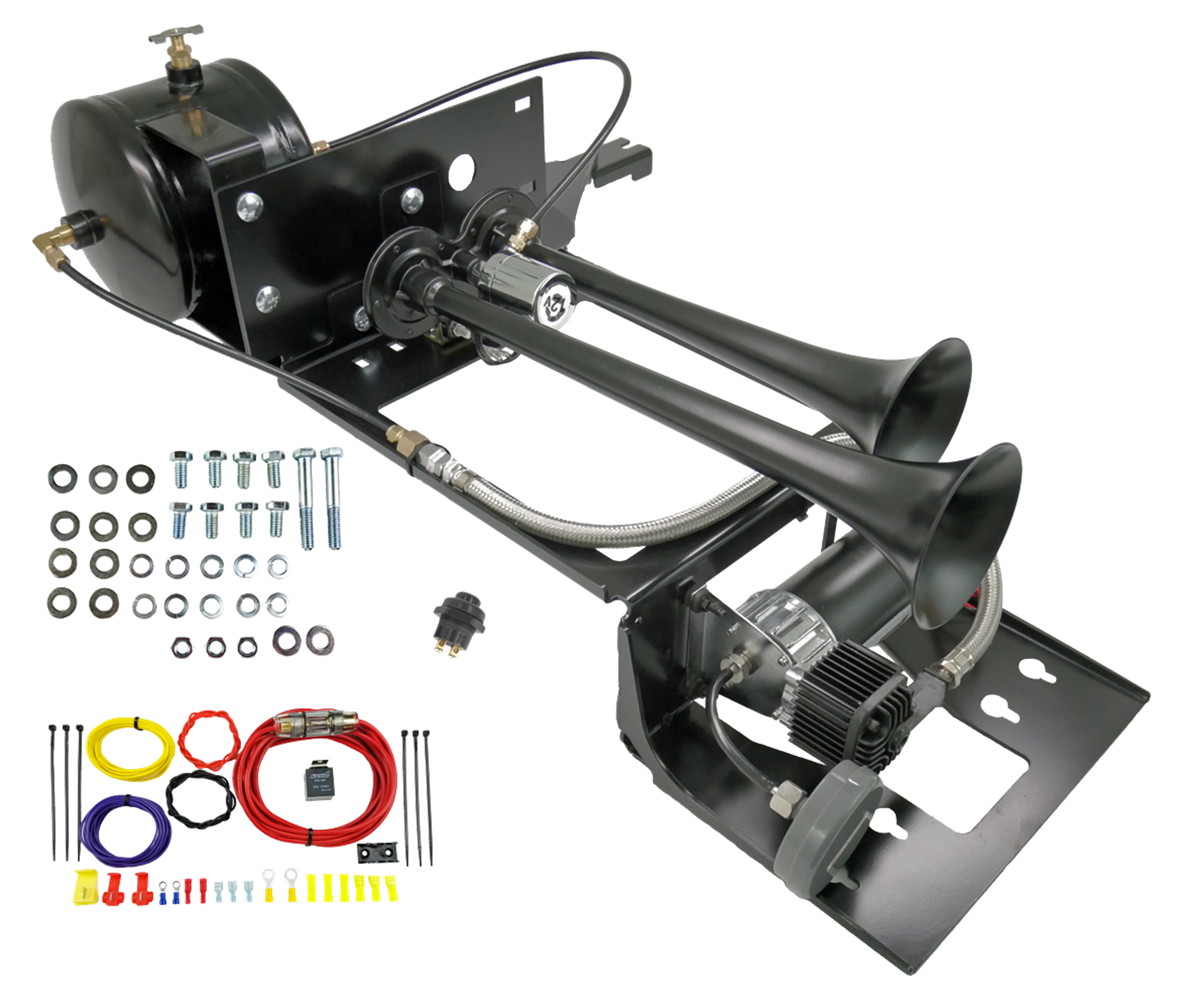 Kleinn Air Horns TJ102 - Kleinn 97-06 Jeep Wrangler TJ/ LJ Onboard Air System w/ Model 102 Horns