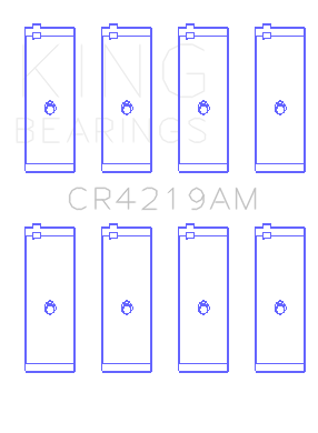 King Engine Bearings CR4219AM0.5 - Toyota 1Rz (Size +0.50mm) Connecting Rod Bearing Set