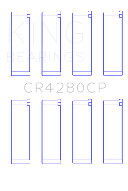 King Engine Bearings CR4280CP0.5 - Subaru Ej20/Ej22/Ej25 (Incl. Turbo) (Size +0.50mm) Connecting Rod Bearing Set