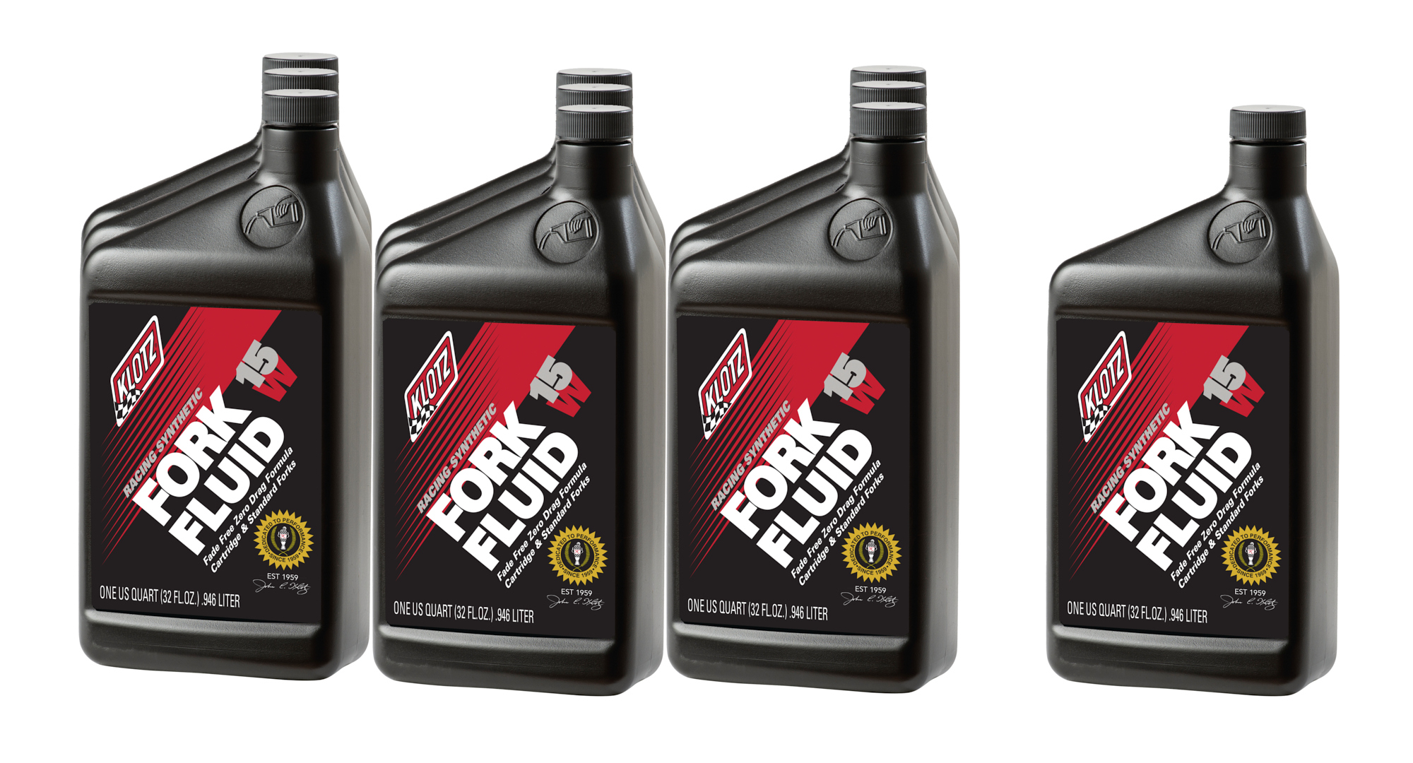 Klotz KL-515 - 15W Racing Synthetic Shock Oil Case 10x1Qt