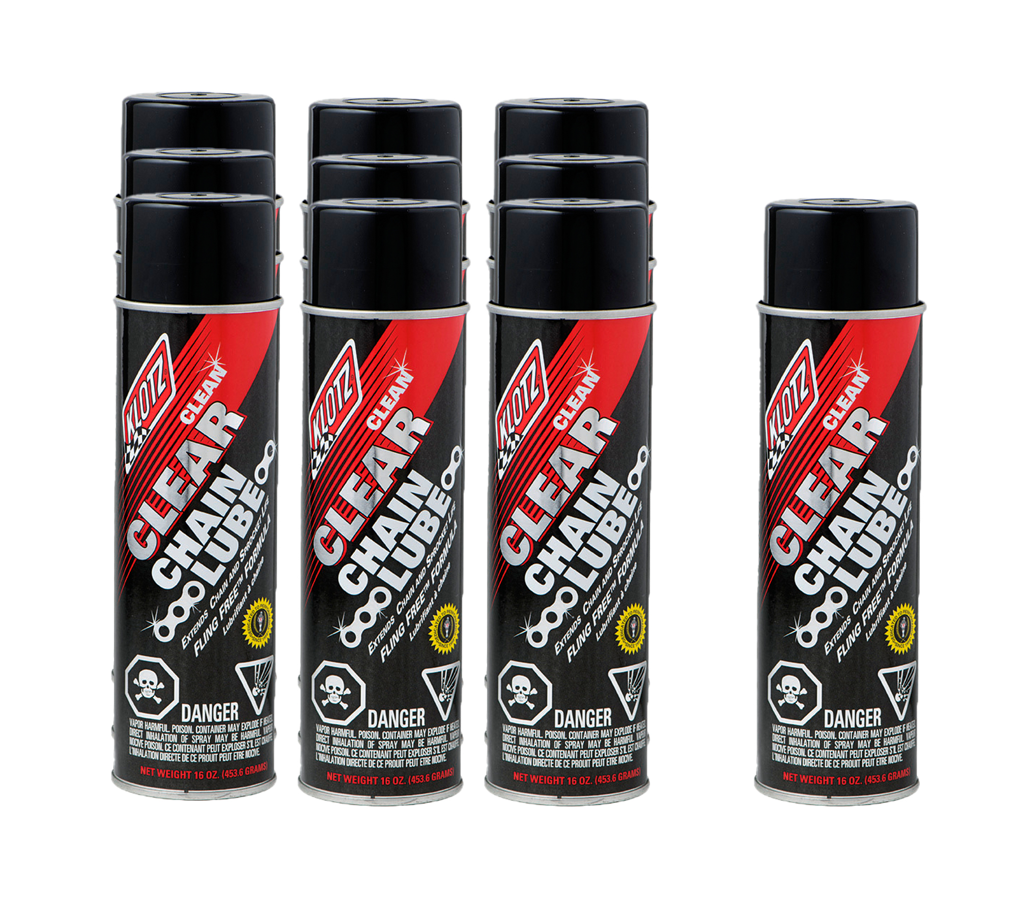 Klotz KL-611 - Clear Chain Lube Case 16 Ounces