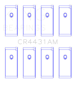 King Engine Bearings CR4431AM0.75 - King Nissan (Size 0.75) Rod Bearing Set