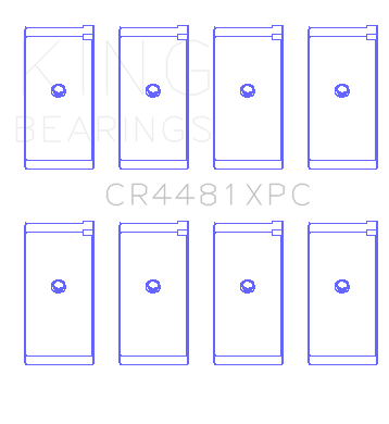 King Engine Bearings CR4481XPC0.25 - King Mitsubishi 4G63 / 4G64 6 Bolt 1st Gen DSM (Size 0.25) Coated Performance Rod Bearing Set King Engine Bearings CR4481XPC0.25 - King Mitsubishi 4G63 / 4G64 6 Bolt 1st Gen DSM (Size 0.25) Coated Performance Rod Bearing Set