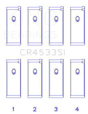 King Engine Bearings CR4533SI0.75 - King Nissan QR25DE DOHC 16 Valves (Size +0.75) Rod Bearing Set
