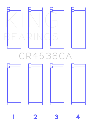 King Engine Bearings CR4538CA0.5 - King Mini Cooper S/Cooper S Conv/Works W11B16A Rod Bearing Set - Size +0.5mm King Engine Bearings CR4538CA0.5 - King Mini Cooper S/Cooper S Conv/Works W11B16A Rod Bearing Set - Size +0.5mm