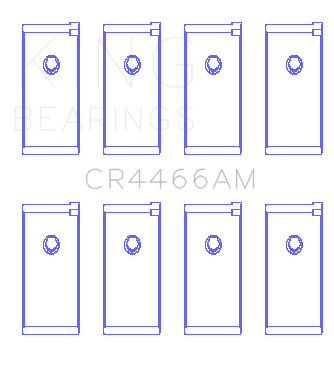 King Engine Bearings CR4466AM0.25 - Mitsubishi 4D55T/4D56T/4G52 (Size +0.25mm) Connecting Rod Bearing Set King Engine Bearings CR4466AM0.25 - Mitsubishi 4D55T/4D56T/4G52 (Size +0.25mm) Connecting Rod Bearing Set