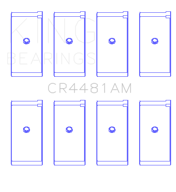 King Engine Bearings CR4481AM1.0 - Mitsubishi G32/G63 (Size +1.0mm) Connecting Rod Bearing Set