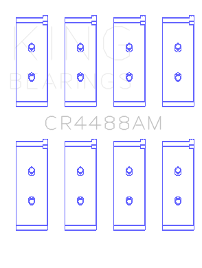 King Engine Bearings CR4488AM - King Fiat 132 OE Replacement BiMetal Connecting Rod Bearing Set