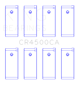 King Engine Bearings CR4500CA0.5 - Nissan Yd22/Yd25 (Size +0.50mm) Connecting Rod Bearing Set King Engine Bearings CR4500CA0.5 - Nissan Yd22/Yd25 (Size +0.50mm) Connecting Rod Bearing Set