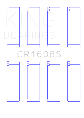 King Engine Bearings CR4608SI - King Toyota 2ZZ-GE Connecting Rod Bearing Set (Set of 4) - Size STD