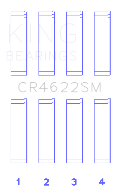 King Engine Bearings CR4622SM - King Subaru FB20 Connecting Rod Bearing Set King Engine Bearings CR4622SM - King Subaru FB20 Connecting Rod Bearing Set