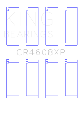 King Engine Bearings CR4608XP.026 - King Toyota 2ZZ-GE (Size .026) Connecting Rod Bearings (Set of 4)