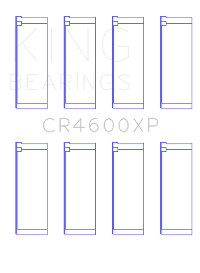 King Engine Bearings CR4600XP0.25 - King Mini (BMW) W11B16 Connecting Rod Bearings - Set of 4 Pairs