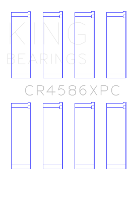 King Engine Bearings CR4586XPC STDX - CONNECTING ROD BEARING SET For MITSUBISHI 4B11T EVO X, 2007->