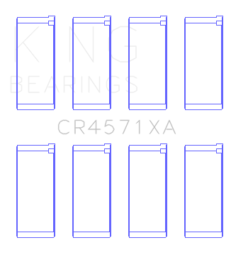 King Engine Bearings CR4571XA0.5 - Mitsubishi 4D56 (Size +0.50mm) Connecting Rod Bearing Set King Engine Bearings CR4571XA0.5 - Mitsubishi 4D56 (Size +0.50mm) Connecting Rod Bearing Set