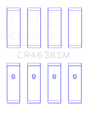 King Engine Bearings CR4638SM - King Nissan MR18DE / MR20DE (Size STD) Rod Bearing Set