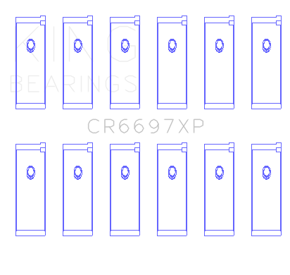 King Engine Bearings CR6697XP - King Nissan RB25/RB26 (Size STD) Performance Rod Bearing Set - Size STD