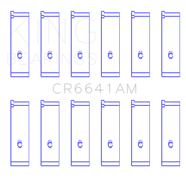 King Engine Bearings CR6641AM0.75 - Toyota 3Vze (Size +0.75mm) Connecting Rod Bearing Set King Engine Bearings CR6641AM0.75 - Toyota 3Vze (Size +0.75mm) Connecting Rod Bearing Set