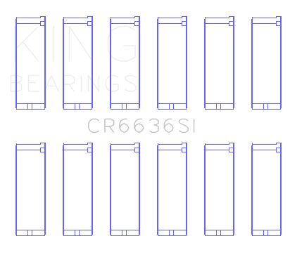 King Engine Bearings CR6636SI 020 - CONNECTING ROD BEARING SET For CHRYSLER Y6 239 (3.9L)