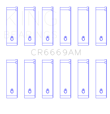 King Engine Bearings CR6669AM0.5 - Toyota 3Vze 2958Cc (Size +0.50mm) Connecting Rod Bearing Set King Engine Bearings CR6669AM0.5 - Toyota 3Vze 2958Cc (Size +0.50mm) Connecting Rod Bearing Set