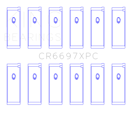 King Engine Bearings CR6697XPC.026 - King Nissan RB25/RB26 (Size .026) Coated Performance Rod Bearing Set King Engine Bearings CR6697XPC.026 - King Nissan RB25/RB26 (Size .026) Coated Performance Rod Bearing Set